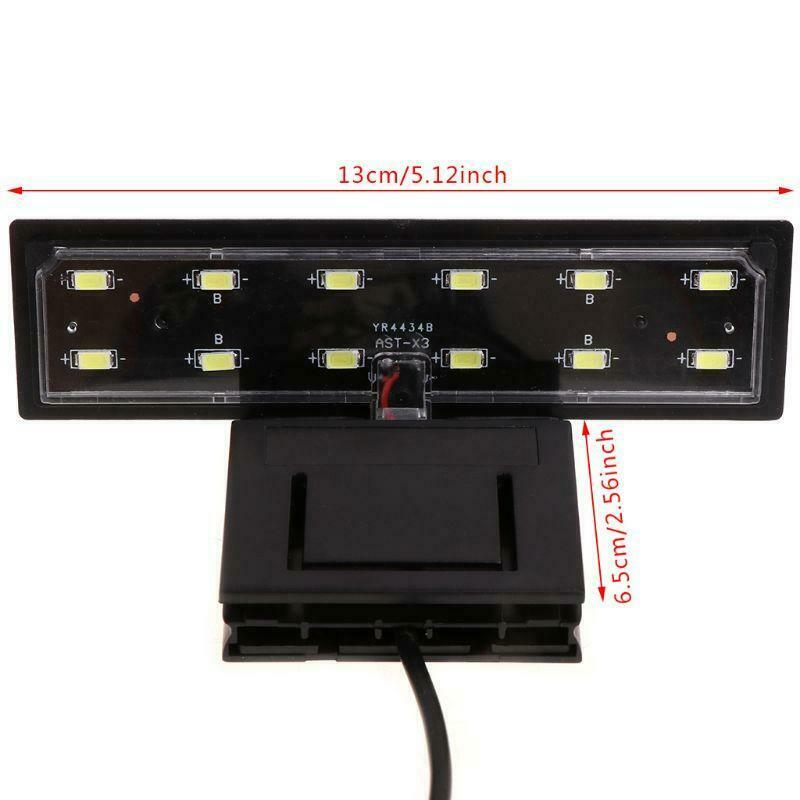 12 LED Aquarium Fish Tank Clamp Clip Water Plant Grow White Color Lighting EU