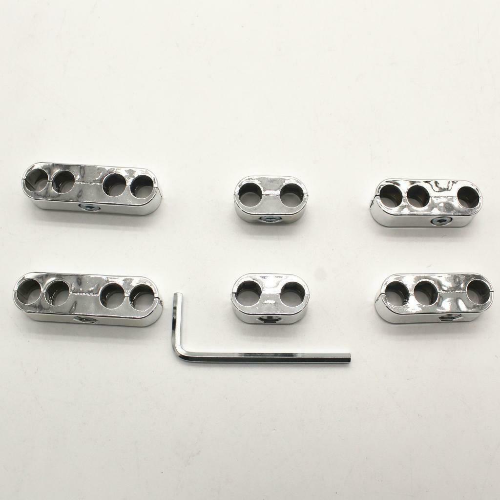 Chrome Spark Plug Wire Cable Cord Separators Holder Universal For Chevy Ford