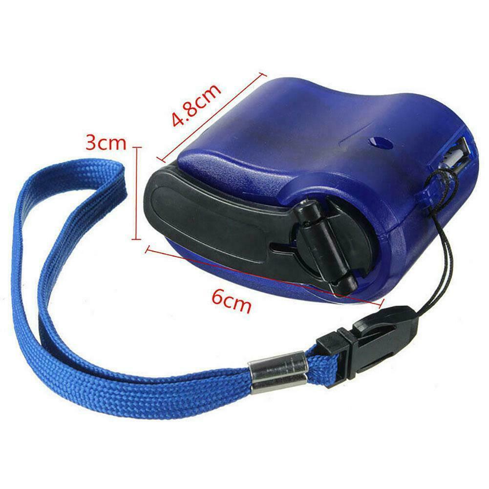 Hand Crank Emergency Power Phone Charger Manual Charging Dynamo Generator Blue