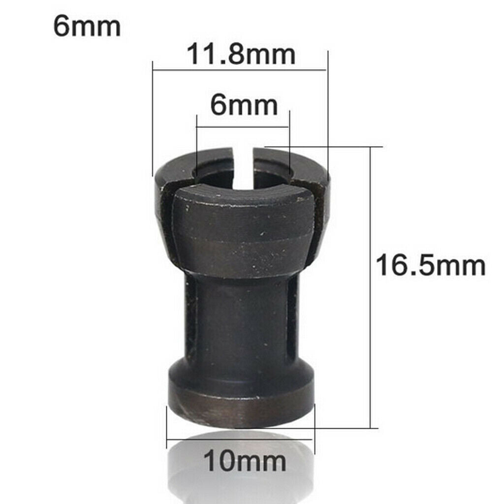2pcs 6mm Collet Chuck Adapter, Router Collet Chuck Driver Adapter Converter For