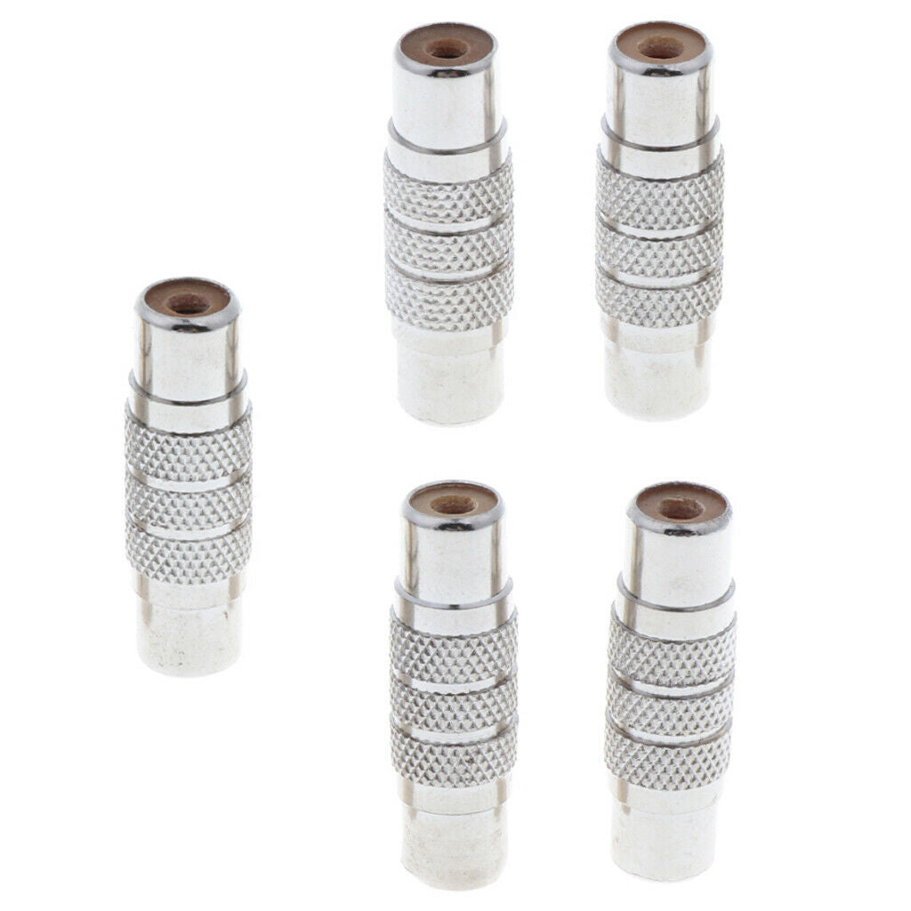 5-Pack Audio Video RCA Female to Female Adapter Coupler F/F RCA Cable Connector