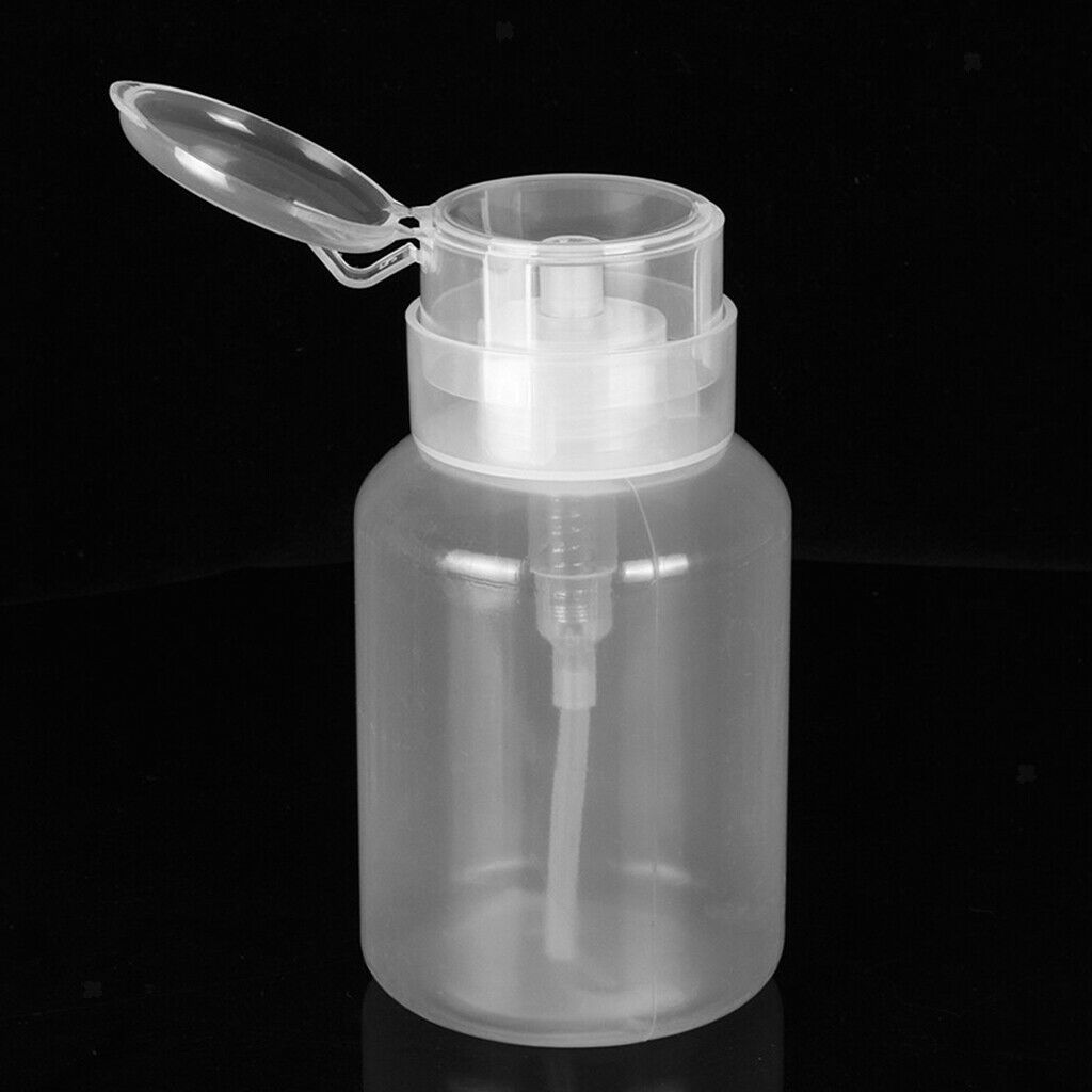 200ml  Durable Plastic Nail Polish Remover Liquid Empty Press Pump Dispenser