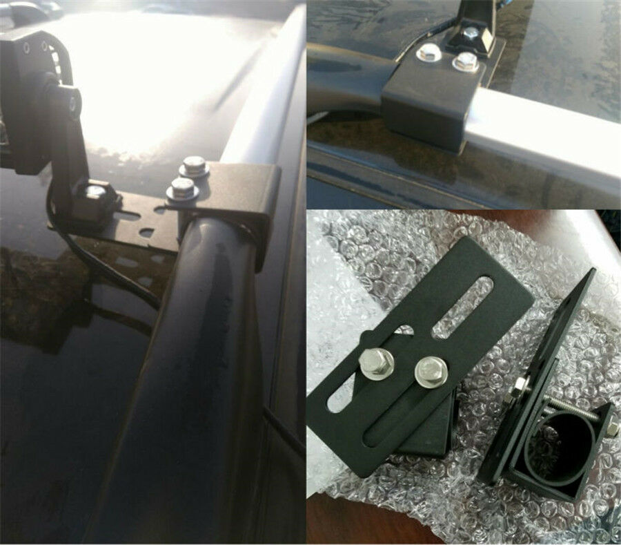 2pcs Car roof rack light bracket Luggage-rack bumper bull bar Mounting holder