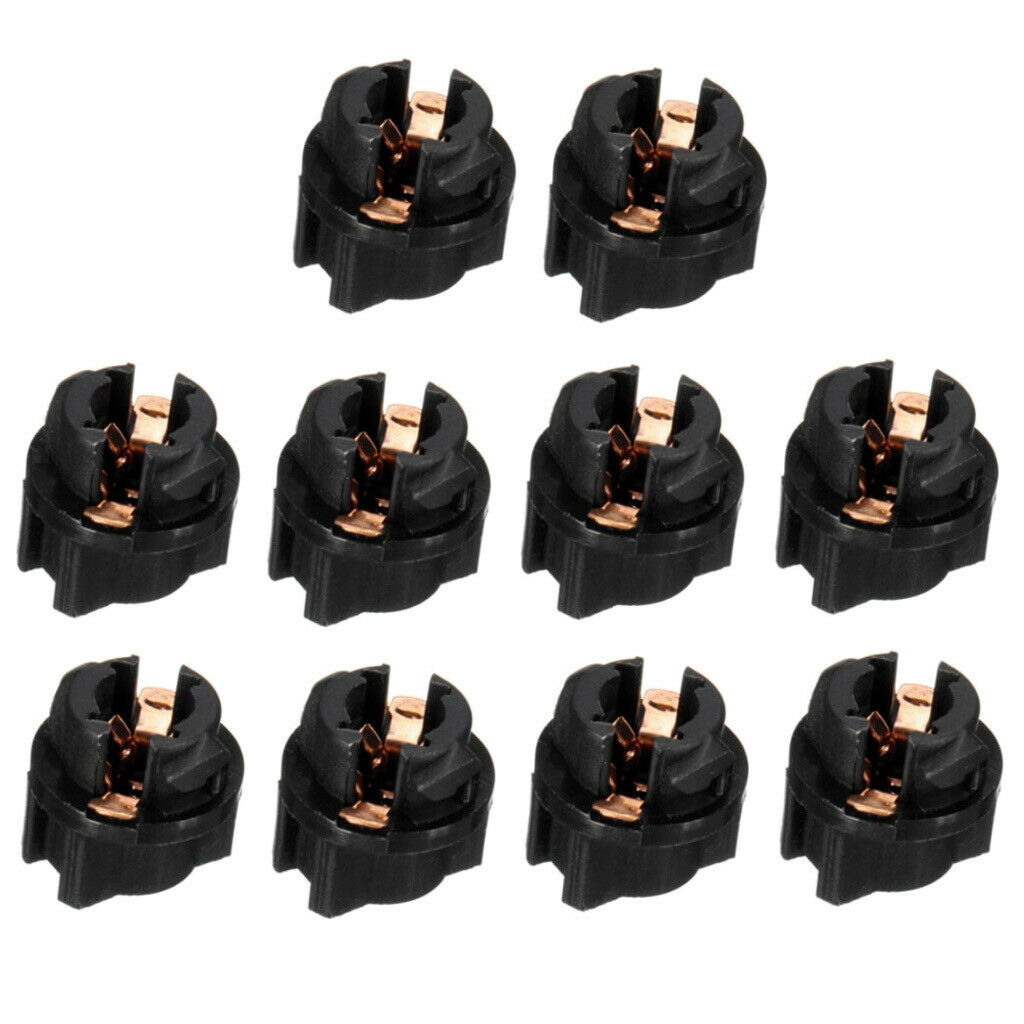 10 Pieces T5 Twist Sockets For Instrument Panel Cluster Light Bulbs Lamps