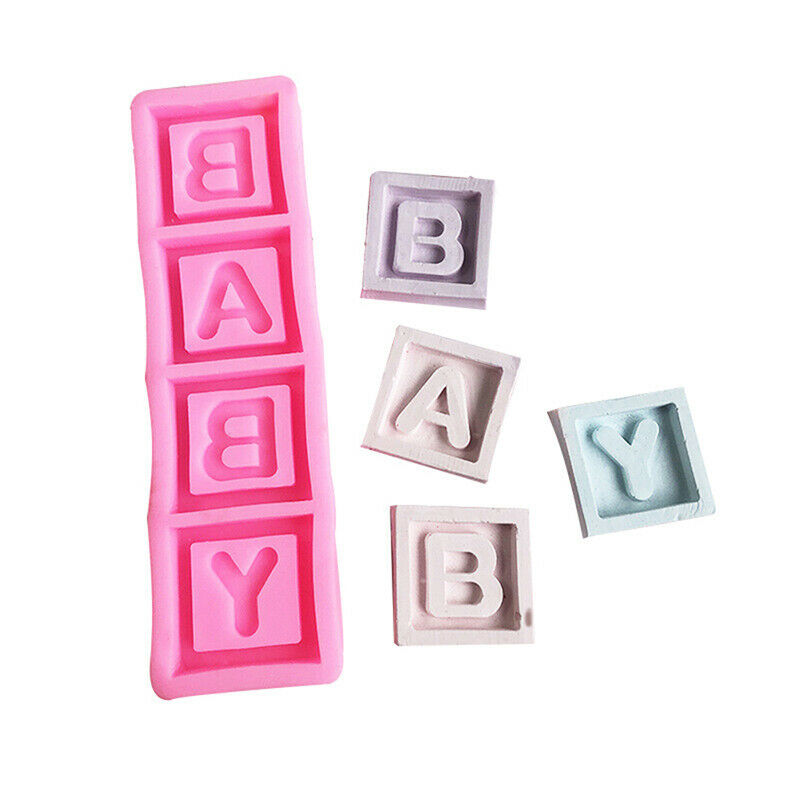 baby Square letter chocolate flip silicone mold cake decoration baking to.l8