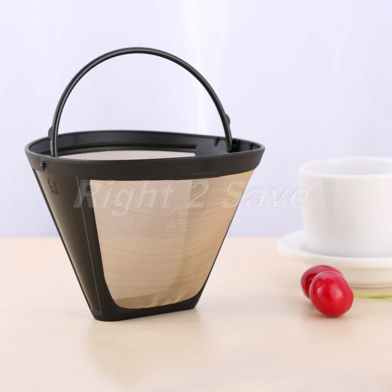 Permanent Reusable Cone Shape Coffeemaker Coffee Filter Strainer Stainless Steel