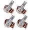 4x 18mm Solid-Shaft Volume Tone Audio Taper Potentiometer Switch Kit New