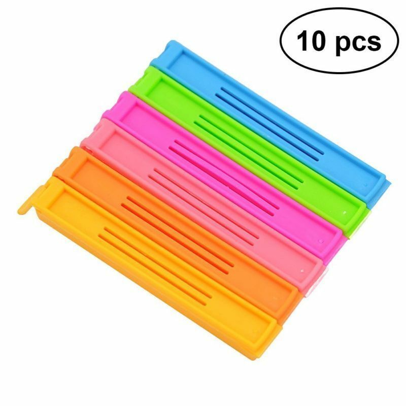 Food Snack Storage Seal Sealing Freezer and Fridge Bag Clips Sealer Clamp 10pcs