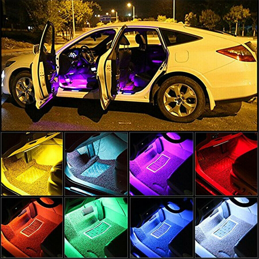9in1 RGB LED 6M Car Interior Decor Neon EL Fiber Optical Strip Light App Control