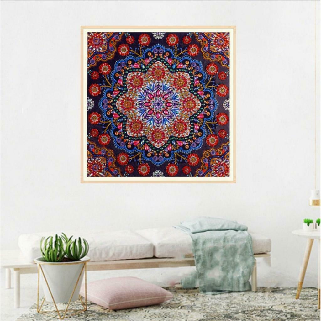 Special Shaped Flower Diamond Painting Kit Cross Stitch Kits DIY Gift Red