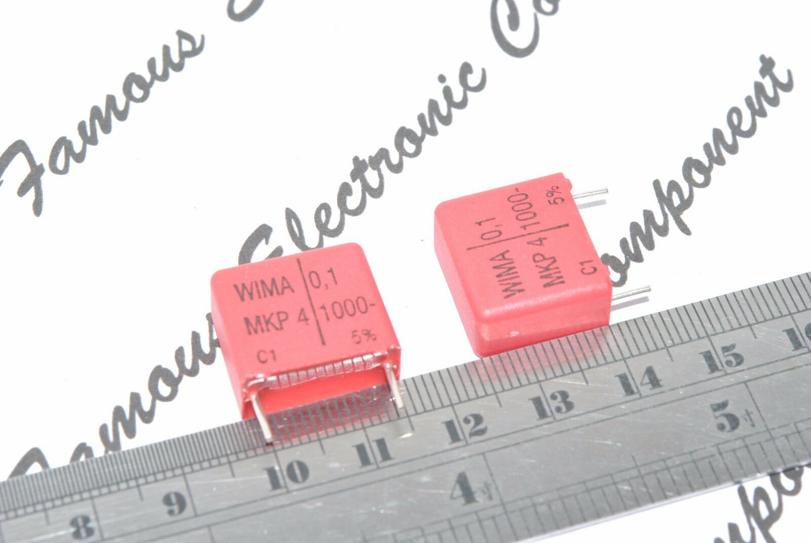 10pcs - WIMA MKP4 0.1uF (0,1µF 100nF) 1000V 5% pitch:15mm Capacitor