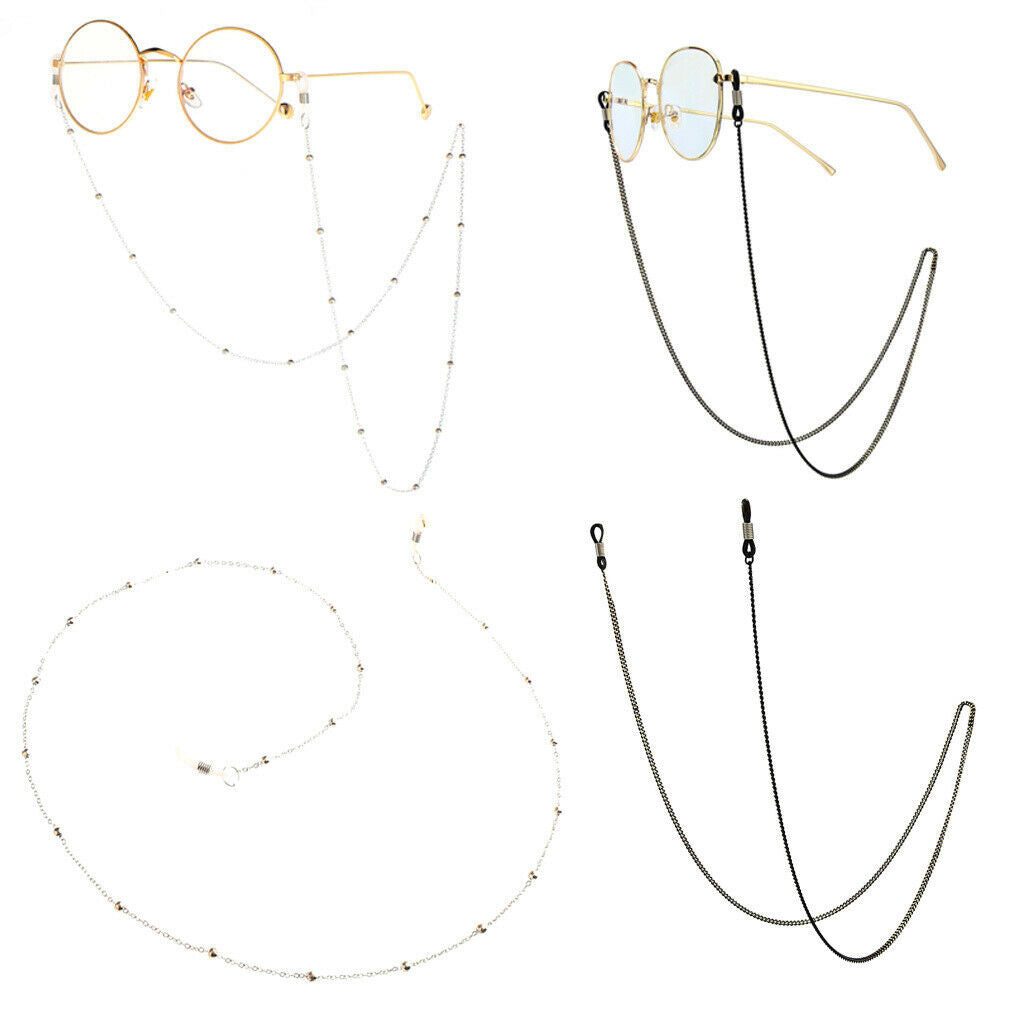 2X Eyeglasses Sunglasses Holder Retainer Glasses Neck Cord Chain String Rope