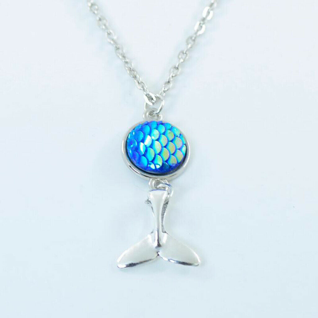8 PCS Mermaid Tail Pendants DIY Necklace