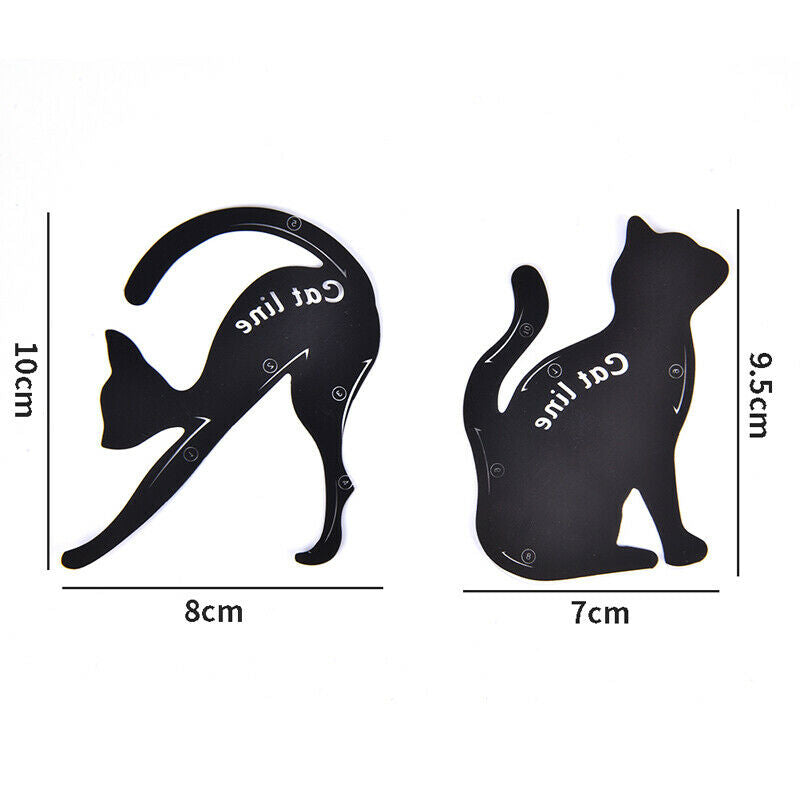 3Set Cat Line Stencils Eye Makeup Tool Eyeliner Stencils Template Eyebr JD