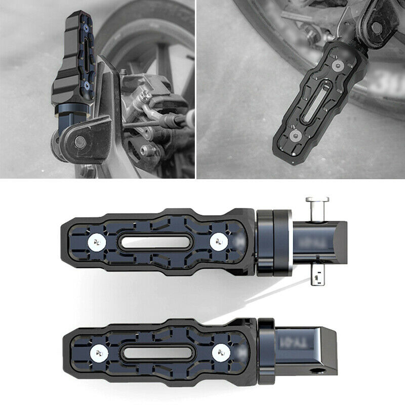 2PCS Aluminum Rear Motorcycle Motorbike Anti-Skid Widened Foot Rest Pedal Solid