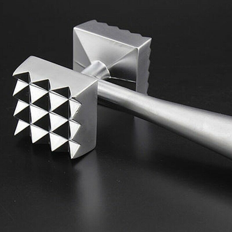 Stainless Steel Zinc Alloy Meat Hammer Household Double Side Meat Hammer KitW5T7