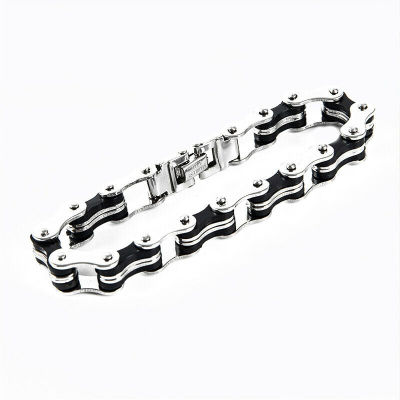 Punk Stainless steel Bracelet For Man Motorcycle Bike Bicycle Chain Brace.l8