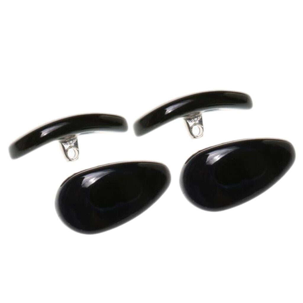 1 Pair of Screws on Jade Plates Sunglass Glasses Accessories Black
