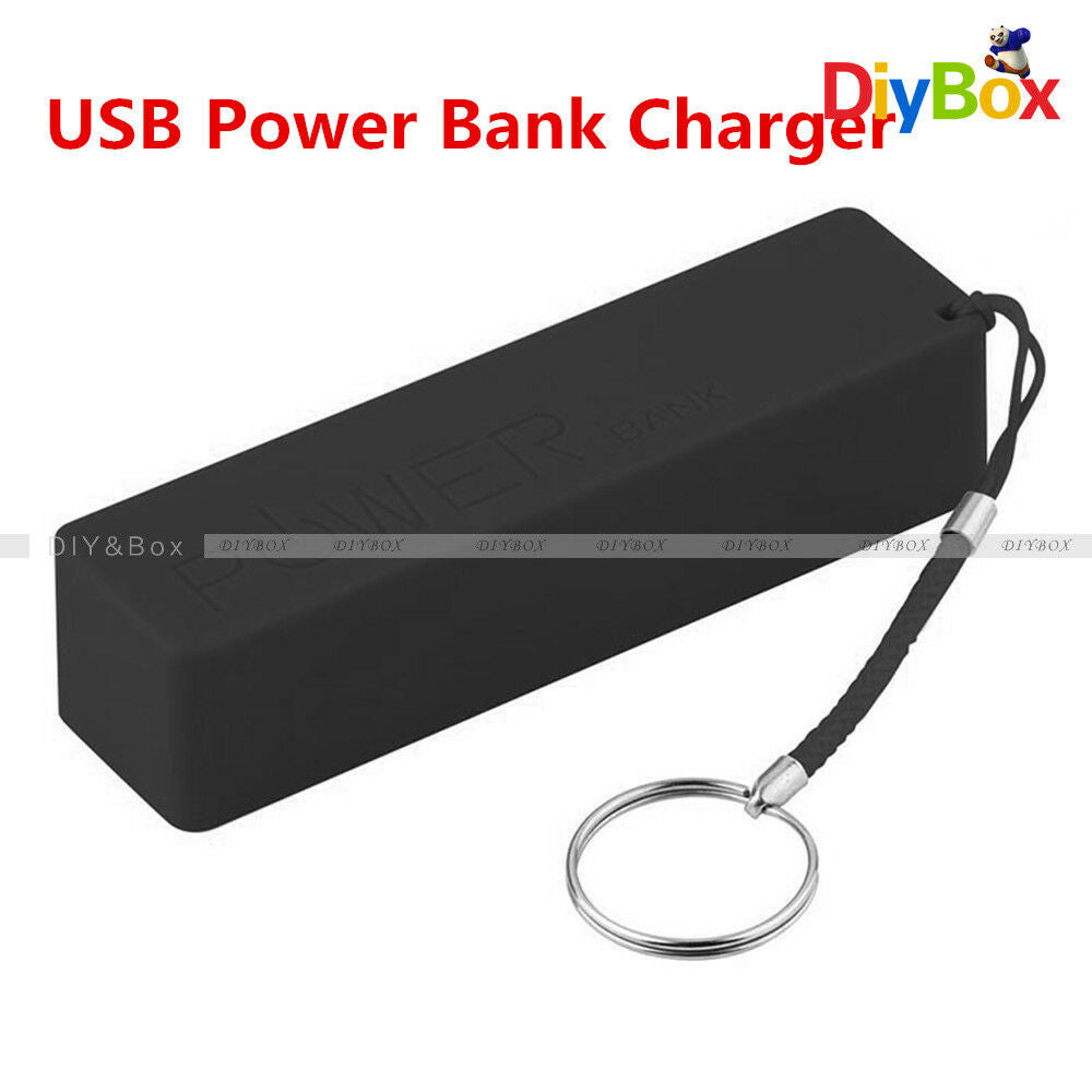 DIY Black USB Power Bank Charger Pack Box Battery Case For 1x18650 Portable
