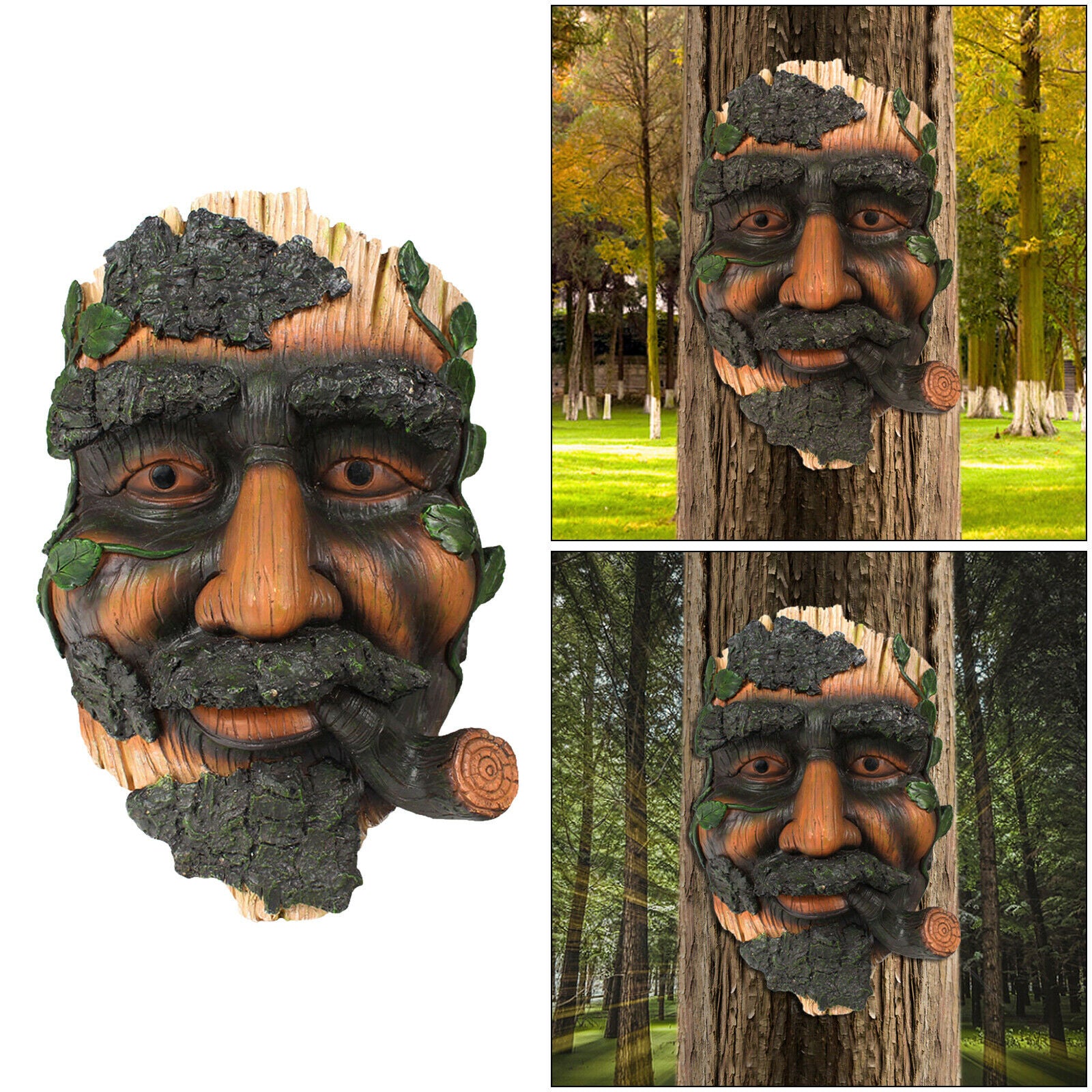 Tree Face Decor Tree Hugger Flower Pot Bird Feeder Garden Planter Craft