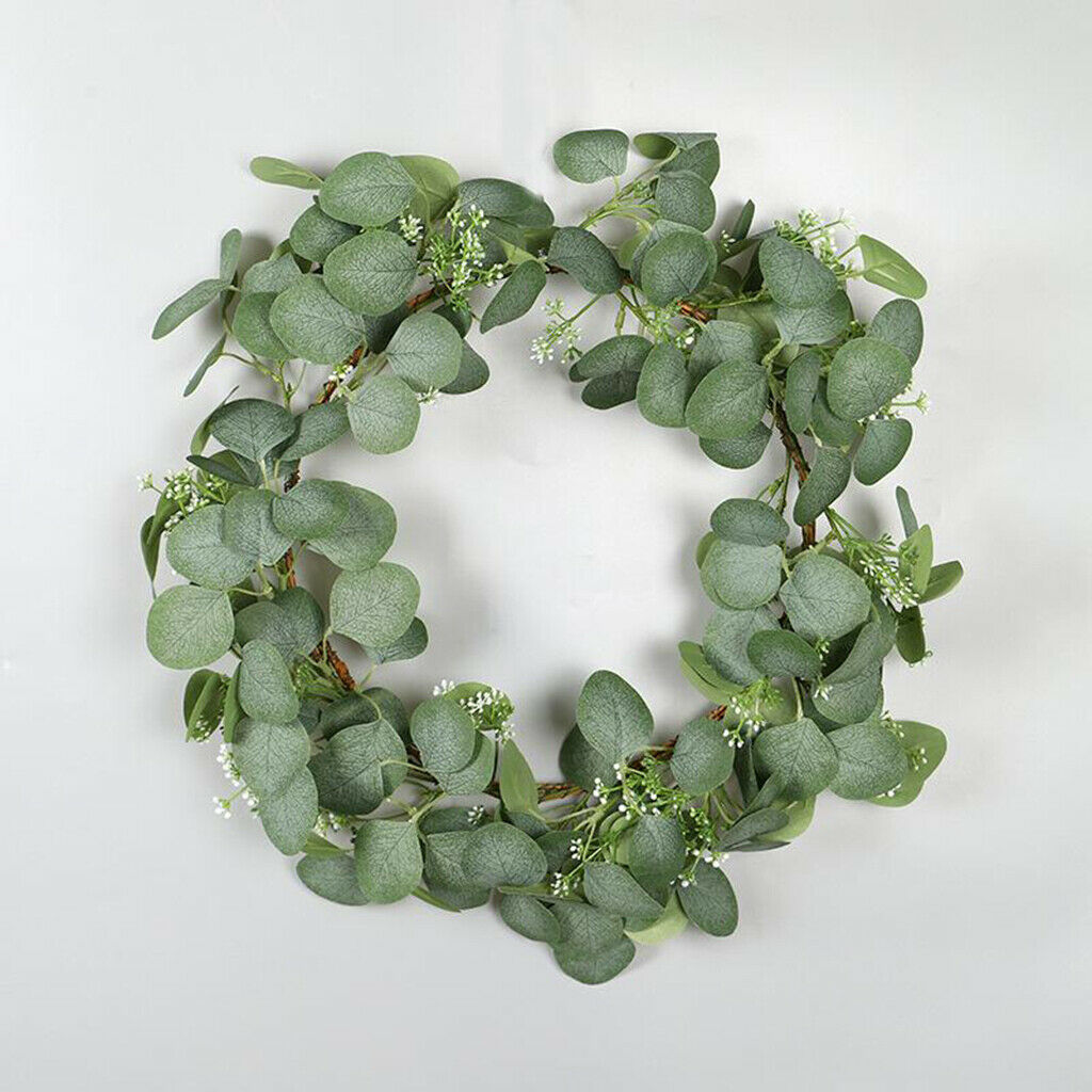 45cm Eucalyptus Wreath Greenery Front Door Window Garland Home Wedding Decor