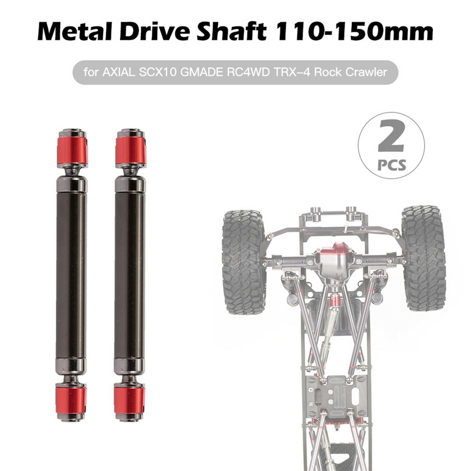 Upgrade Adjustable Drive Shaft Axle for Axial SCX10 90046 1:10 RC Car Accs