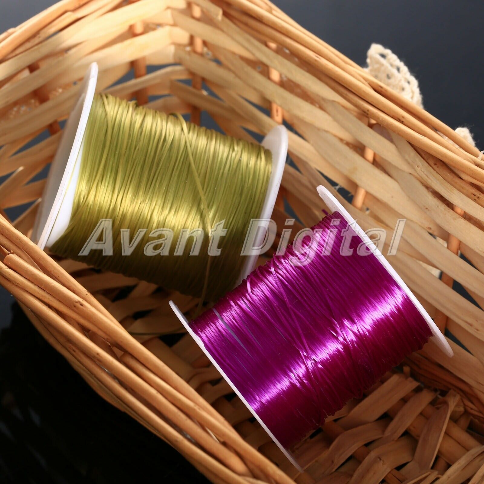 Elastic Beading Wire String Thread 1mm DIY Jewelry Findings Making Cord 2 Rolls