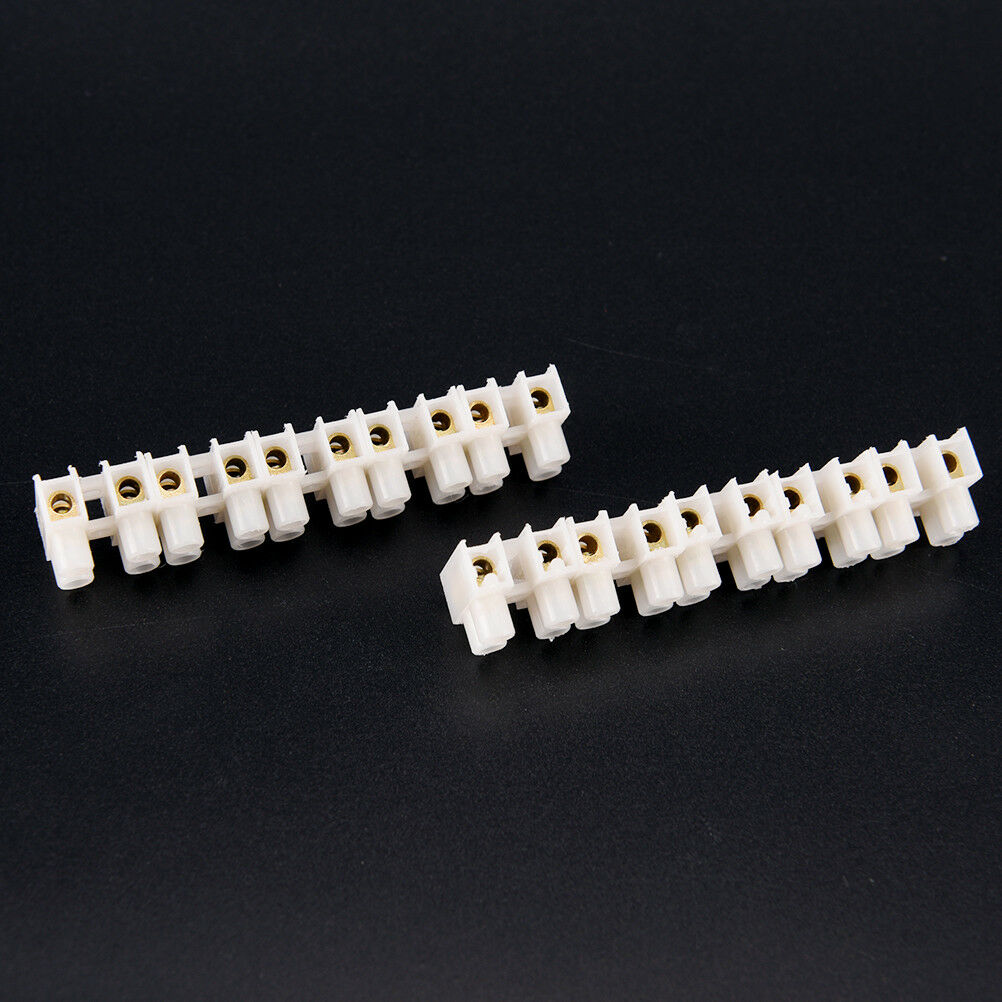 10PCS Practical Durable 10A 2 Way Electrical Screw Terminal Block Connecto.l8