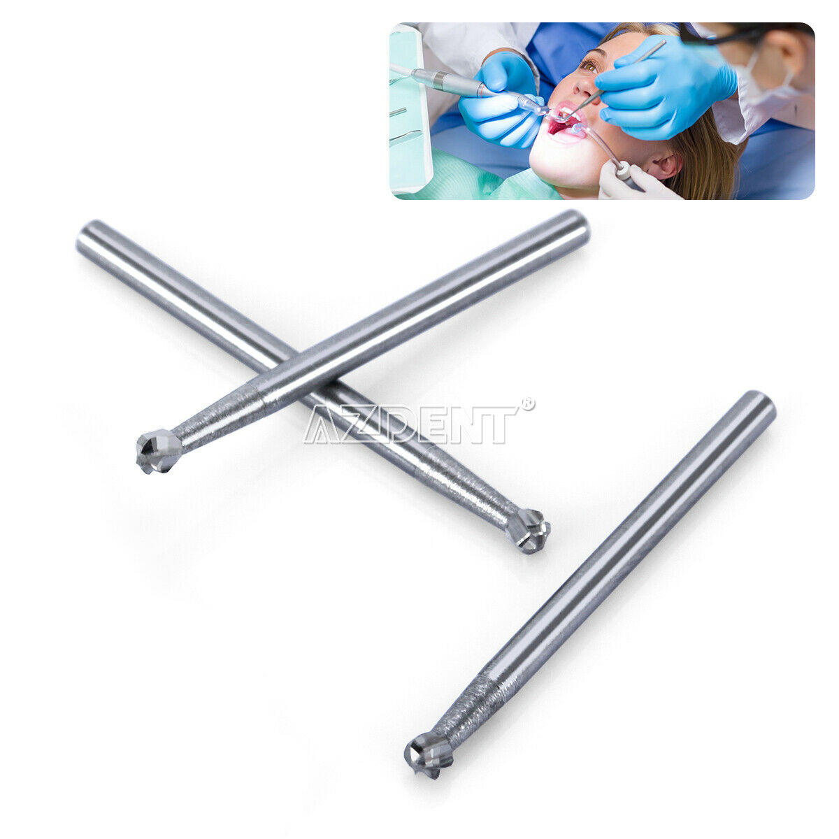 10 Boxes Dental Surgical Tungsten Carbide Bur Round type 25mm FGXL 6