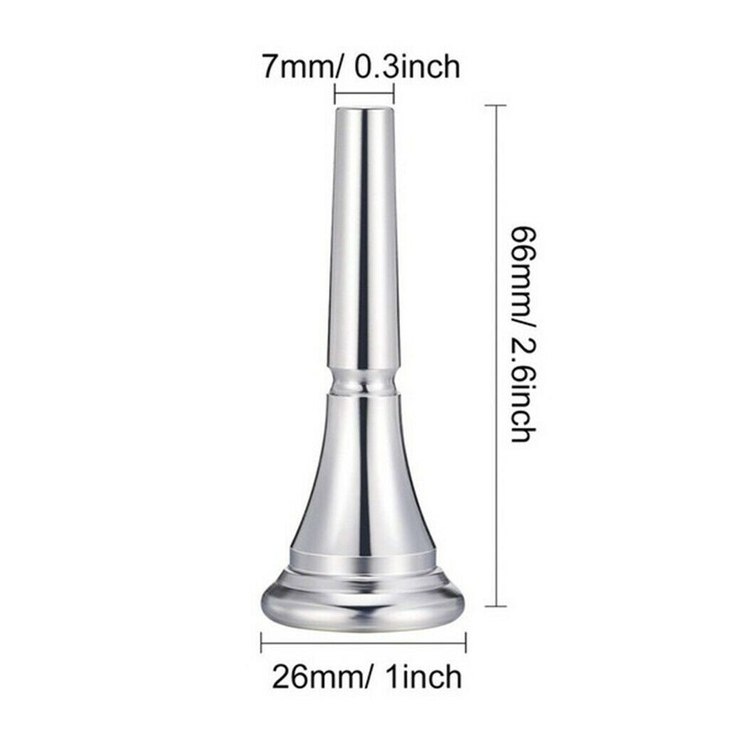 2 Pieces French Horn Mouthpiece Nozzle Durable Stylish Alloy for Parts Accs