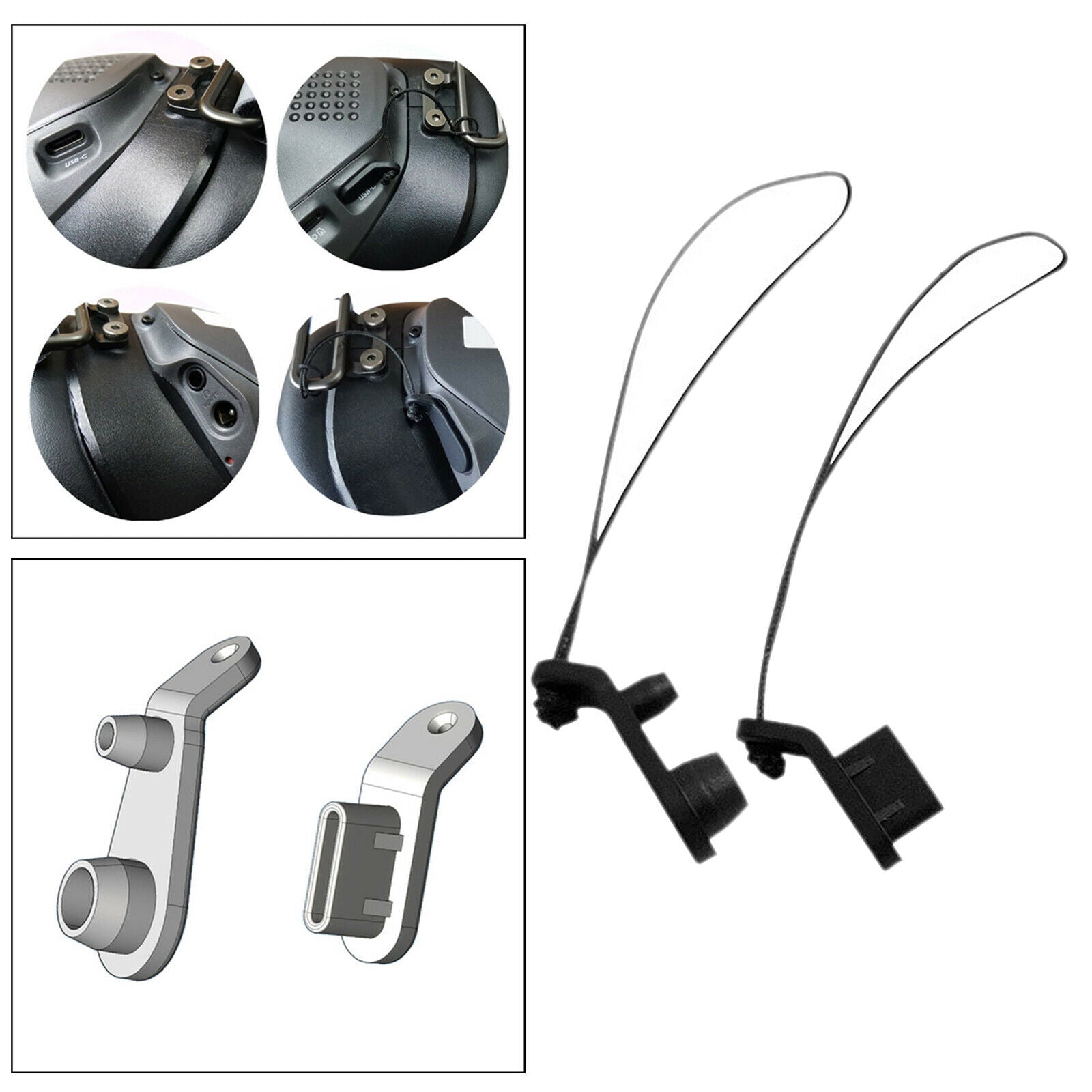 Small Dust-proof Plug Kit For DJI FPV Goggles Replace Black Lightweight