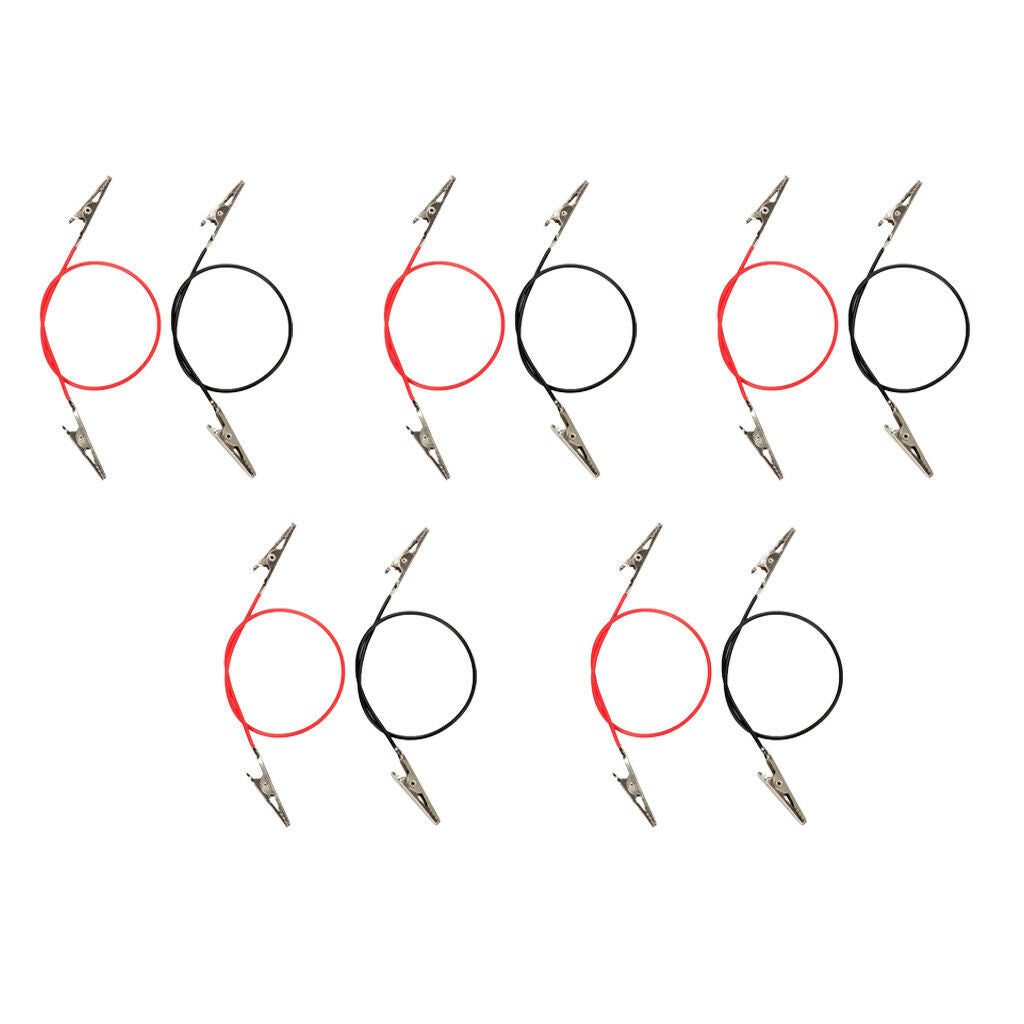 10pcs Alligator Clips Electrical DIY Test Leads Alligator Double-ended Clips