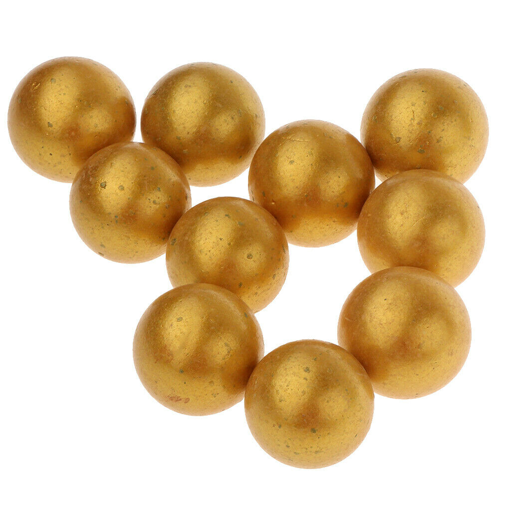 10 Pieces 25mm Diameter Glass Marbles Toys Jump Ball Marbles Game Yellow