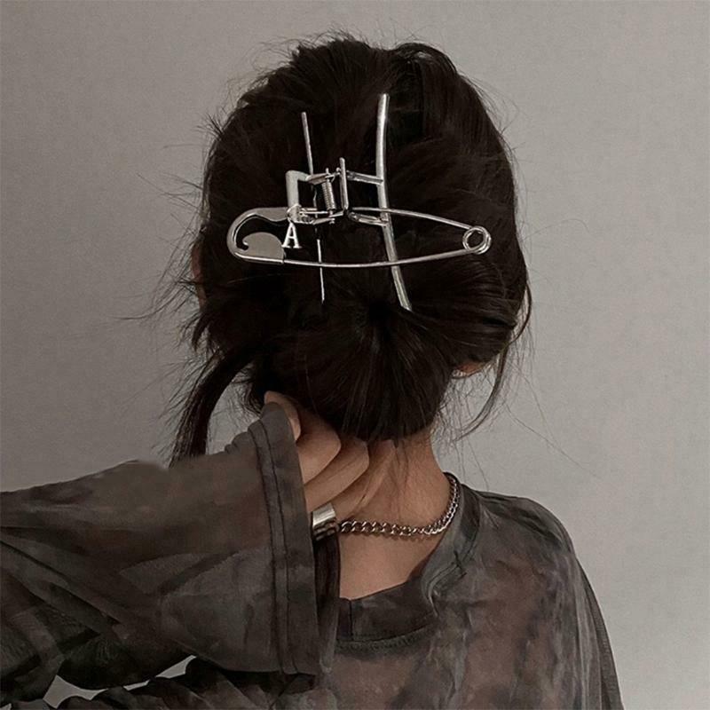 Metal Hair Claw Clips Large Pin Hairpin Alloy Jaw Clips Punk Hairstyle Barrettes
