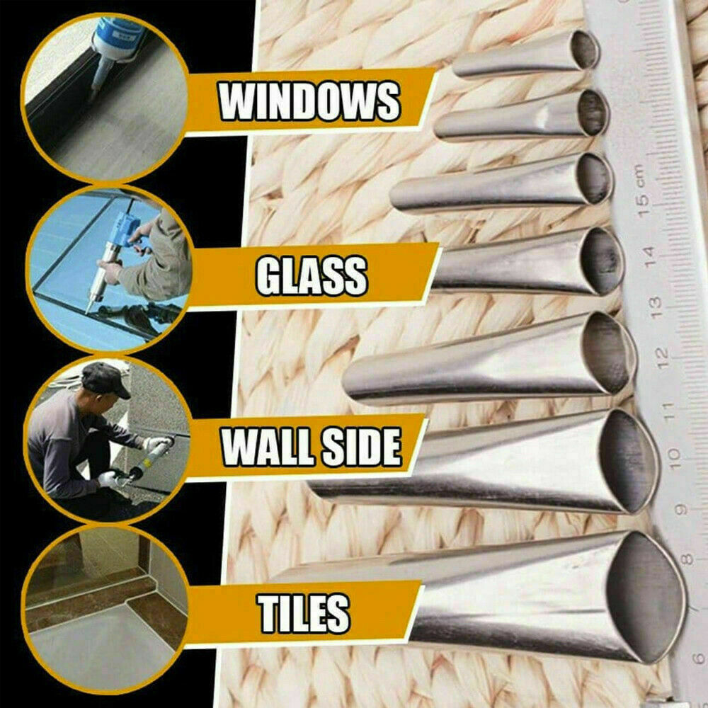 14pc Caulking Finisher Sealant Nozzle Glue Kit Tool Accessories Durable