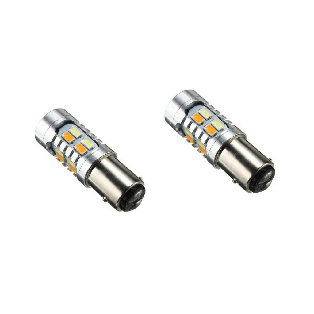 Pair Led Dc Rear Brake Light Bulbs 1157 BAY15d Double Color 20 Cms 5730