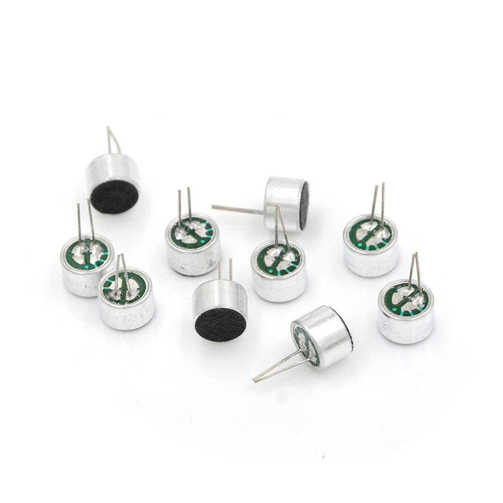 10pcs Brand New Mini MIC Capsule Electret Condenser 2 Pins Bes.l8