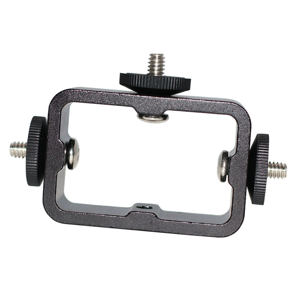 Three-Position Bracket Mobile Phone Holder Camera Clamps Easy to Use Black