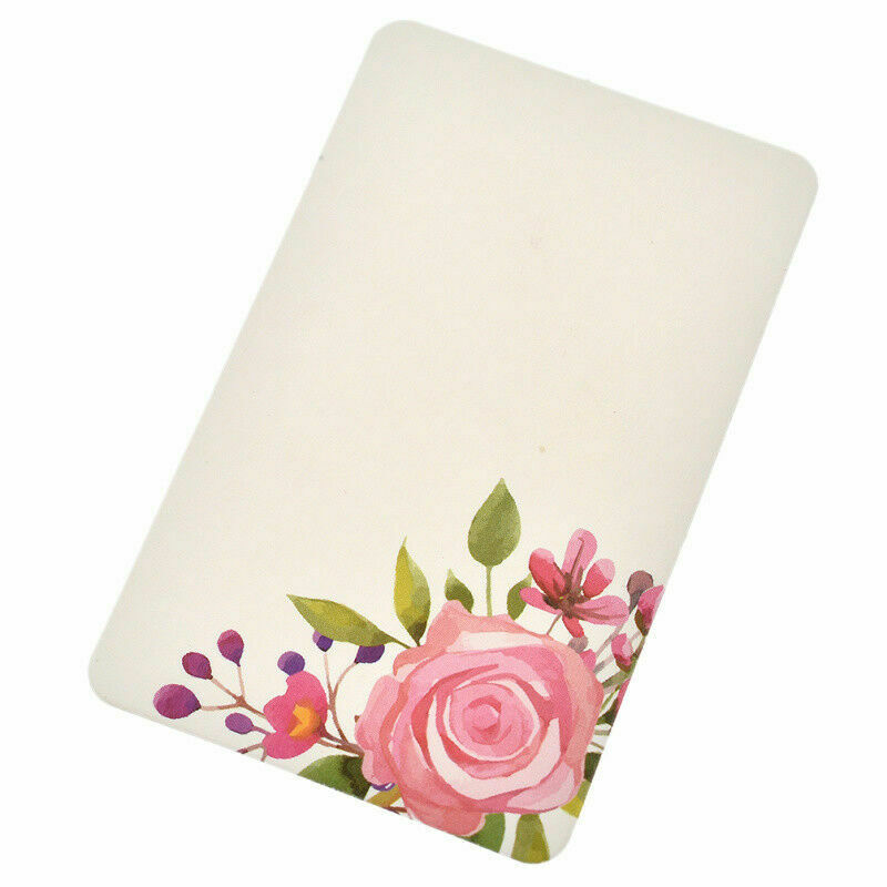 50PCS Flower Message Card Wedding Birthday Party Bless Greating Xmas Memory Gift