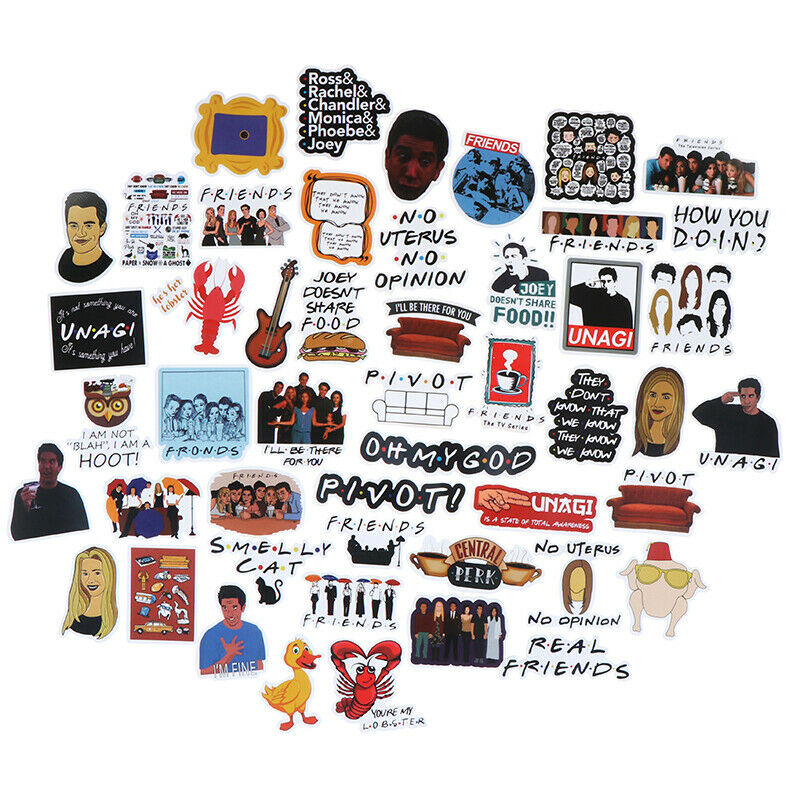 50Pcs Friends stickers DIY scrapbooking album luggage laptop phone de yuKN Tt