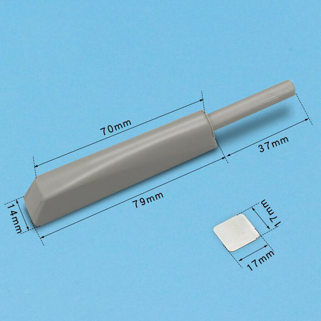 Magnetic Tip Latch Touch Release Drawer Door Cabinet Catch Push To Open Gray