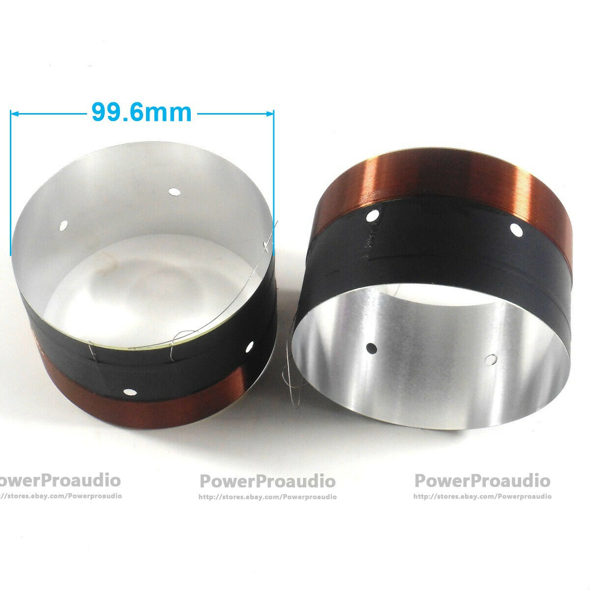 4pairs (8pcs) 99.6mm White aluminum Bass voice coil Pure copper Round wire 8ohm