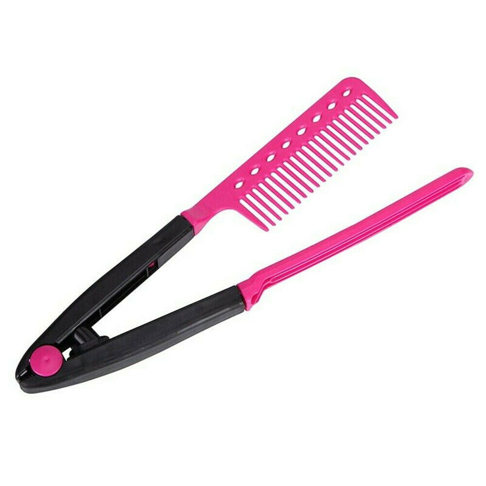 Hair Straightener Comb V Type DIY Salon Hairdressing Styling Tool Comb useful