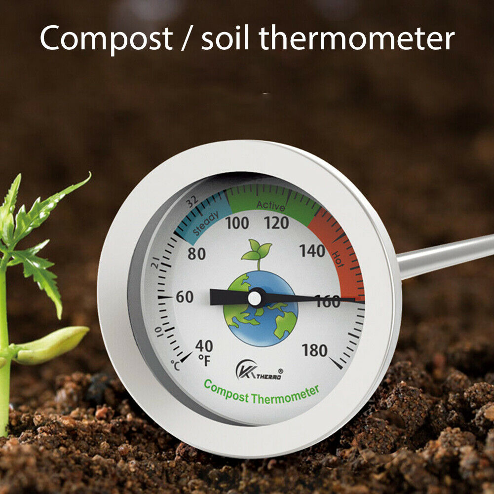50cm Compost Soil Thermometer Measuring Probe Temperature Tester Meter Monitor