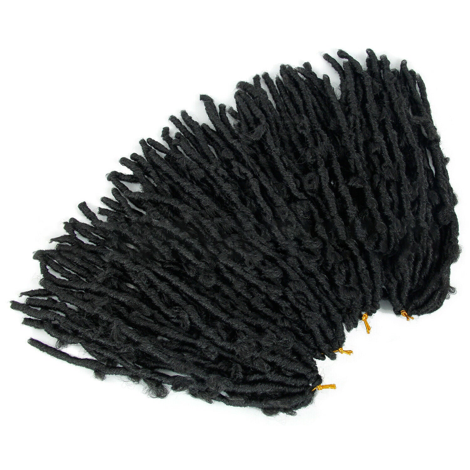 3PACK Afro Faux Locs Butterfly Locs Twist Crochet Braiding Hair Extensions Black