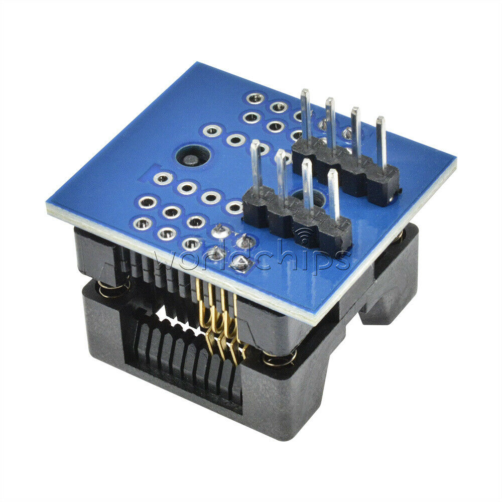 Blue Wide-body SOP8 to DIP8 Seat Wide 200mil Programmer Adapter Socket