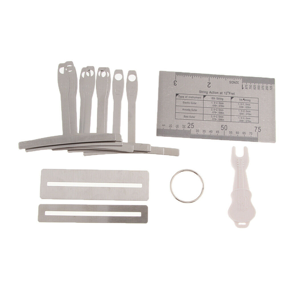 Set of 13 Premium Luthier Tool for Guitar Bass Setup, Bridge Pin Puller, String