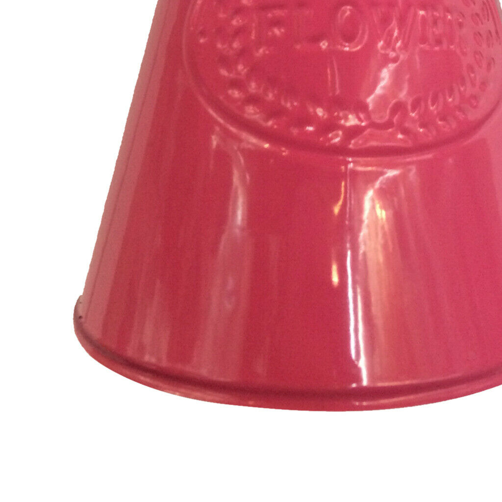 Shabby Chic Retro Metal Jug Vase Flower Pitcher Wedding Home Decor Rose Red