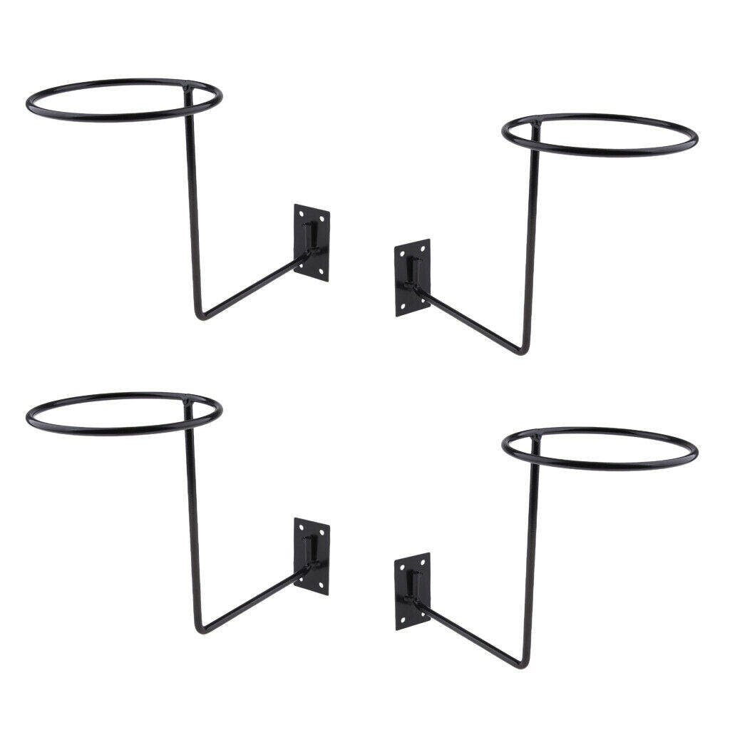 4pcs Steel Motorcycle Helmet Holder Rack Jacket Hook Wall Mounted with Screw