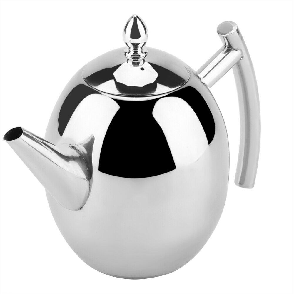 Stainless Steel Teapot Tea Pot Coffee Kettle with Filter Strainer Infuser - 1.5L